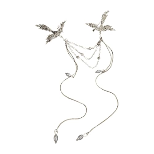 Anspruchsvolle Phönixes Brosche Pin Mit Fließenden Fransen Und Perlen Zarte Quasten Stillen Hochzeit Accessoire Phoenixes Brosche von Geavonyg