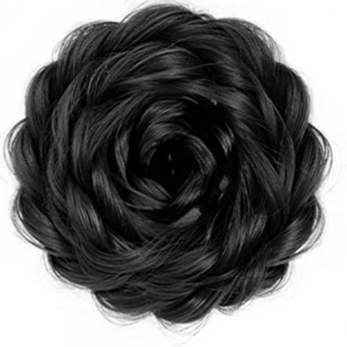 Atmungsaktierbares Rosenform Brötchen Haarteil Synthetische Faser Haarbrötchen Erweiterung Für Frauen Styling Alltag Wear Women Hair Sicht von Geavonyg