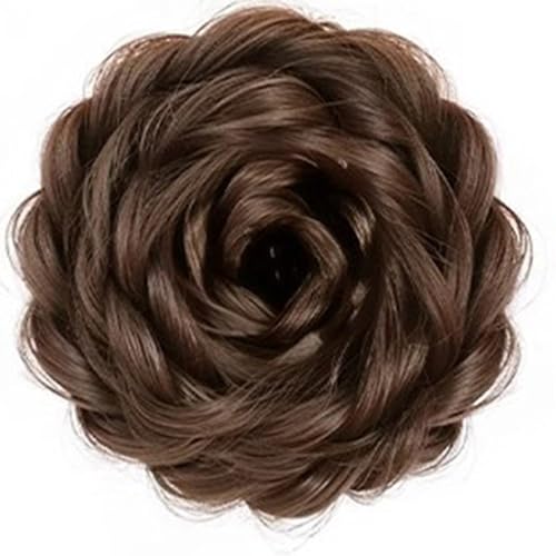 Atmungsaktierbares Rosenform Brötchen Haarteil Synthetische Faser Haarbrötchen Erweiterung Für Frauen Styling Alltag Wear Women Hair Sicht von Geavonyg