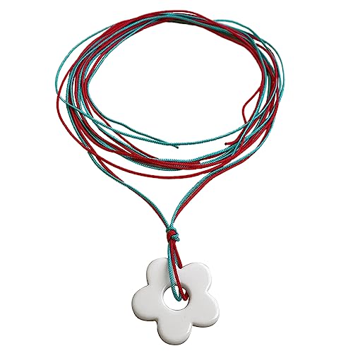 Bunte Gewebte Seil Hohl Anhänger Körperkette Für Frauen Mädchen Elegante Taillenbauchverstellbare Acrylhloge Anhängerkette von Geavonyg