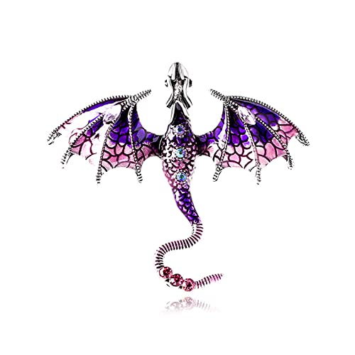 Cartoon Flying Dragon Form Brosche Pin Party Büro Brosche Pin Legende Tiersicherheit Anlagerstifte Charme & Schutz Schmuck Schmuck von Geavonyg