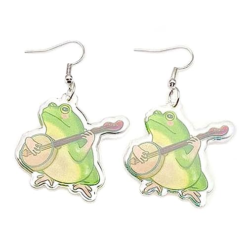 Charm Pilz Frosch Ohrhänger Acrylballon Muster Danglers Fallen Ohrringe Ohrhänger Für Frauen Drop Ohrringe von Geavonyg