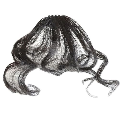 Curly Toppers Haarteile Frauen Gebogene Rande Für Tägliche Tragen Natürlicher Lockiger Haarstück Perücken Mit Für Schwarz von Geavonyg