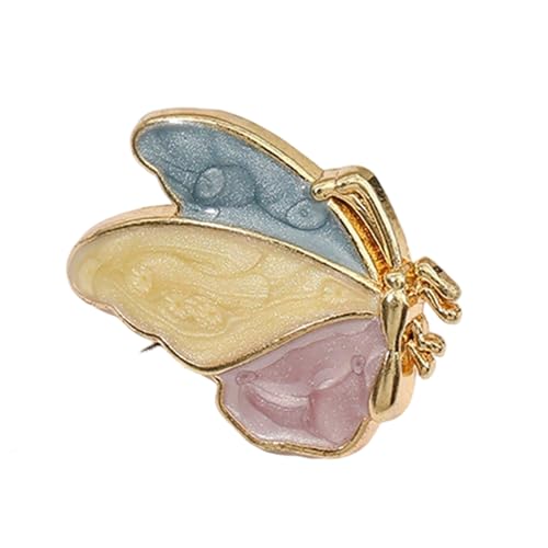 Delicate Strassstones Schmetterling Und Blumenbrosche Mit Glänzendem Perlenzentrum Und Datenlose Mode Attraktiv von Geavonyg