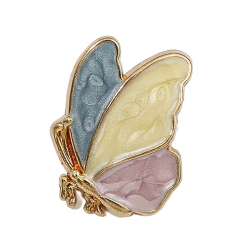 Delicate Strassstones Schmetterling Und Blumenbrosche Mit Glänzendem Perlenzentrum Und Datenlose Mode Attraktiv von Geavonyg