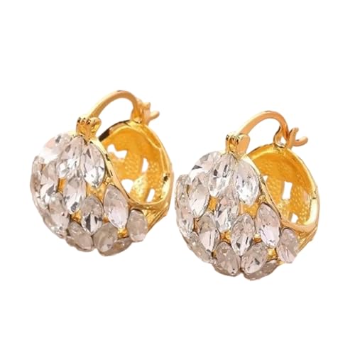 Doppelkreise Huggie Hoop Ohrringe Für Frauen Stilvolle Hochzeitszubehör Trendy Statement Schmuck Für Tägliche Tragen Alltagsohrringe von Geavonyg