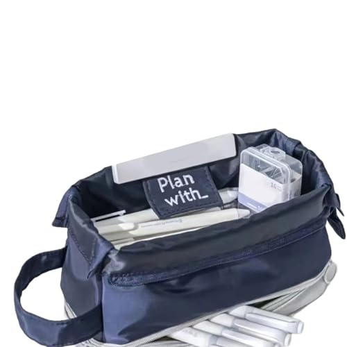 Doppelschicht Bleistiftbeutel Einfache Hülle Große Kapazität Beutel Falten Stiftschule Büroversorgungen Einfacher Stiftkoffer Großer Kapazitätsaufbewahrung Doppelschichtstiftbeutel Für Die Schule von Geavonyg