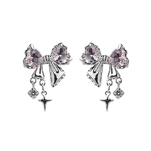 Einfacher Bowknot Zirkonenohrringe Temperament Piercing Ohrring Mode Ohrschstene Schmuck Geburtstag Hypoallergen Mode Durchbohrte Ohrringe Für Mädchen von Geavonyg