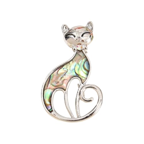 Elegante Katzen/gefiederte Brosche Kupferlegierung Leichtes Designs Sicherer Verschluss Lampelstift Für Tägliche Verschleißzubehör Vielseitig Schmuckzubehör Accessoire von Geavonyg