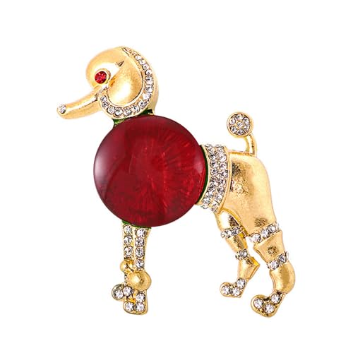 Elegante Pudelbrosche Sichere Schließverschluss Tragbarer Legierungsschmuck Für Formelle Veranstaltung Daily Wear Alloy Pudel Brosche von Geavonyg