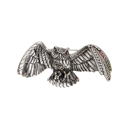 Eulenkristall Brosche Eviopierte Legierungslegierhandwerk Vintage Inspiriertes Schmuckzubehör Für Mäntel Jacken Unisex Retro Owl Pin von Geavonyg