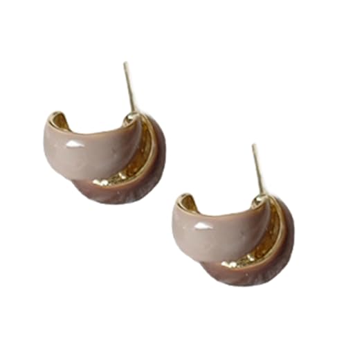 Farbblöcke Ohrstifte Stilvolle Ohrringe Unregelmäßige Glasierte Ohrwäsche Hochzeitsgeschenk Accessoires Für Frauen Und Mädchen Modeaccessoires von Geavonyg