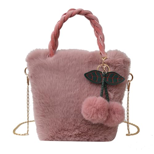 Fashion Eimer Taschen Für Mädchen Frauen Crossbody Tasche Mit Kirschheizter Schulter Plüsch Trendy Vielseitige Dame Geldbeutel Modische Plüsch Fashion Eimer Taschen Für Mädchen Frauen Crossbody Tasche Mit Kirschheizter Schulter Plüsch Trendy Vielseitige Dame Geldbeutel Modische Plüsch von Geavonyg