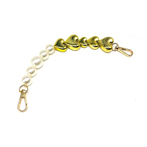 Geavonyg 10in Handtasche Kette Accessoires Perlenkette Perlenbeutel Gurt Lady Geldbeutel Clutch Bag Ersatzgriffe Für Frauen Girlgürtel von Geavonyg