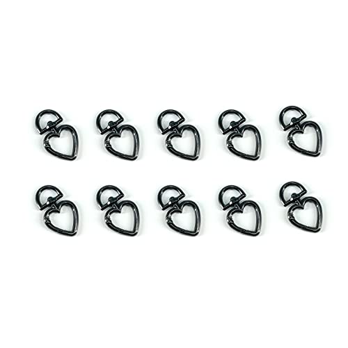 Geavonyg 10pcs Metall Herzform Schlüsselbund Für Stricksäcke PU Leder Häkelhandtasche Handtasche Geldbeutel Making Zur Handtasche von Geavonyg