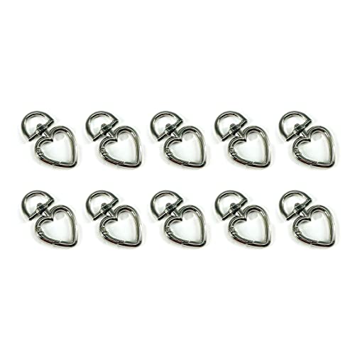 Geavonyg 10pcs Metall Herzform Schlüsselbund Für Stricksäcke PU Leder Häkelhandtasche Handtasche Geldbeutel Making Zur Handtasche von Geavonyg