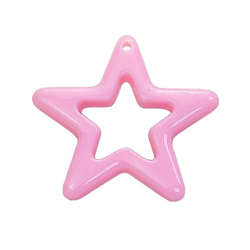 Geavonyg 10xexquisites Acrylstern Anhänger Charme Schmuckanhänger Für Armband Halskette Erstellen Erkenntnisse Accessoire Making Making von Geavonyg