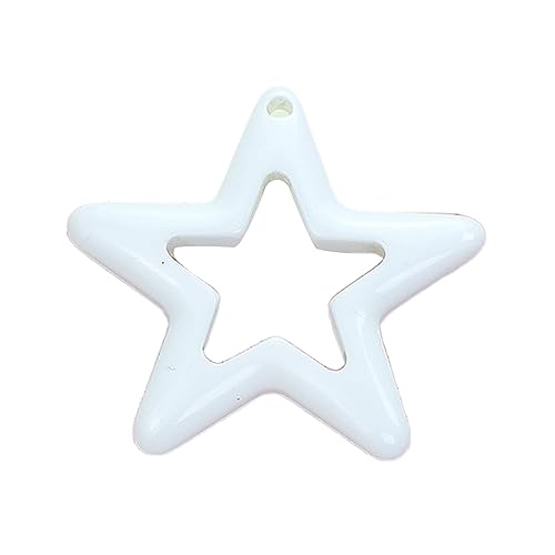 Geavonyg 10xexquisites Acrylstern Anhänger Charme Schmuckanhänger Für Armband Halskette Erstellen Erkenntnisse Accessoire Making Making von Geavonyg