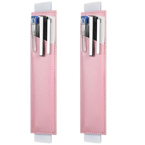 Geavonyg 2pcs Verstellbare Elastische Bandstifthalter Lederstiftbeutel Mit Leckdosen Bleistift Für Hardcover Journal Notebook Office Supplies von Geavonyg
