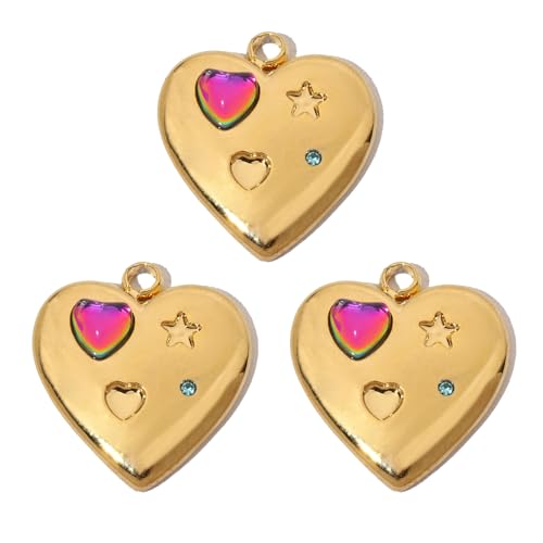 Geavonyg 3proces Französisch Inspirierte Herzanhänger Exquisiten Herzförmigen Charme In Französischen Stilen Für Unverwechselbare Schmuckgeschenk Für Frauen von Geavonyg