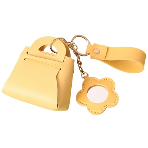 Geavonyg Bag Keychain PU Lederschlüsselkette Aufbewahrungsanhänger Anhänger Keyings Charme Tragbarer Aufbewahrungskoffer Schöne Anhänger Keyings von Geavonyg