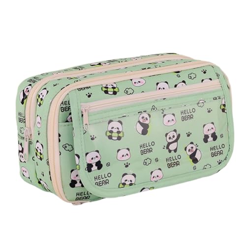 Geavonyg Bleistiftstiftkoffer Mit Großer Kapazität Beutel Reißverschlüsse Aufbewahrungstasche Reise Kosmetische Tragbare Organisatoren Canvas Bleistift von Geavonyg