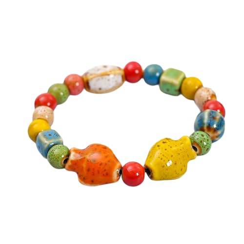 Geavonyg Bunte Katzen Inspirierte Keramikperlen Armband Handgefertigtes Keramik Perlen Armband Mit Farbenfrohen Katzen Für Frauen Und Teenager Spaß Schmuck von Geavonyg