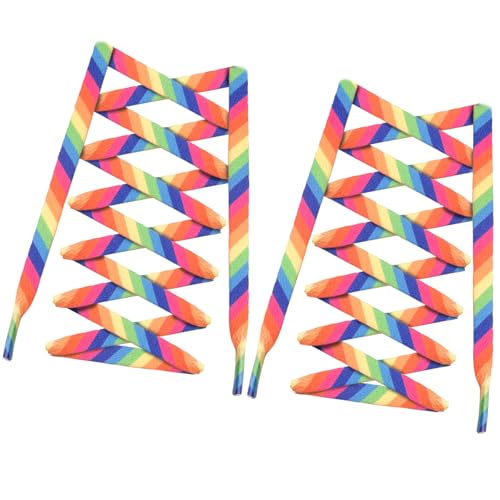 Geavonyg Bunte Schuhschnüre 120 Cm Verstellbare Schnürsenkel Für Erwachsene Kinder Turnschuhe Laufen Schuhe Accessoires Laufschnüre von Geavonyg