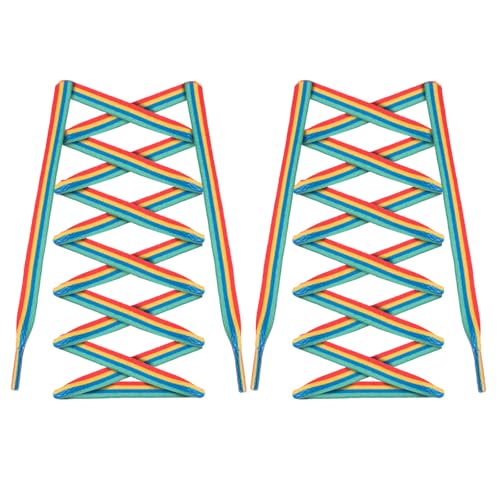 Geavonyg Bunte Schuhschnüre 120 Cm Verstellbare Schnürsenkel Für Erwachsene Kinder Turnschuhe Laufen Schuhe Accessoires Laufschnüre von Geavonyg