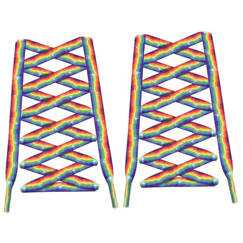 Geavonyg Bunte Schuhschnüre 120 Cm Verstellbare Schnürsenkel Für Erwachsene Kinder Turnschuhe Laufen Schuhe Accessoires Laufschnüre von Geavonyg