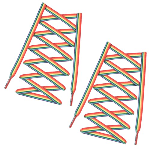 Geavonyg Bunte Schuhschnüre 120 Cm Verstellbare Schnürsenkel Für Erwachsene Kinder Turnschuhe Laufen Schuhe Accessoires Laufschnüre von Geavonyg