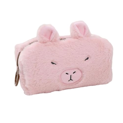 Geavonyg Cartoon Plüsch Bleistift Gehäuse Für Schülerinnen Frauen Große Kapazität Stift Organisatoren Taschen Bleistiftbeutel Reise Kosmetische Weiche Kosmetik von Geavonyg