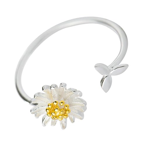 Geavonyg Elegante Stile Inspirieren Offener Ringe Accessoire Für Verstellbare Schmuckhandwerks Mit Robusten Messingmaterialien Blumenringe von Geavonyg