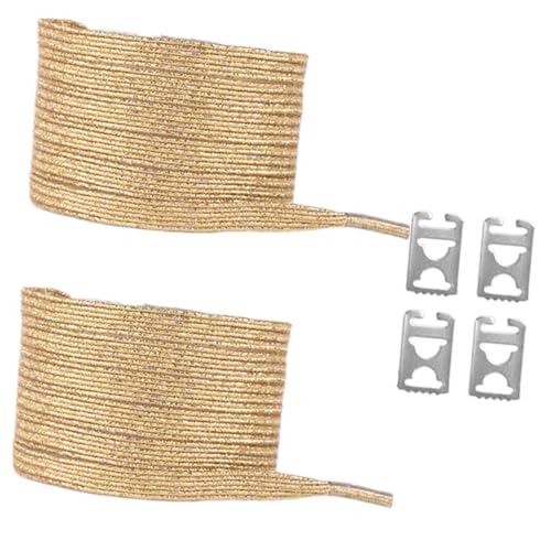 Geavonyg Erwachsene Kinder Glitzern Metallische Gummibänder Nicht Schnürsenketten Mit Metallschlos von Geavonyg