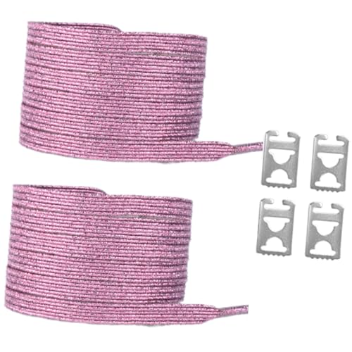 Geavonyg Erwachsene Kinder Glitzern Metallische Gummibänder Nicht Schnürsenketten Mit Metallschlos von Geavonyg