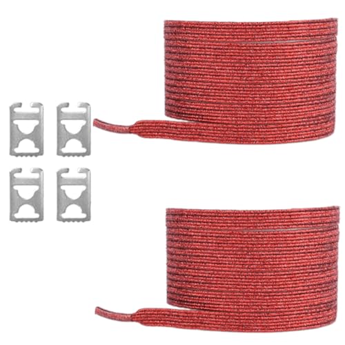 Geavonyg Erwachsene Kinder Glitzern Metallische Gummibänder Nicht Schnürsenketten Mit Metallschlos von Geavonyg