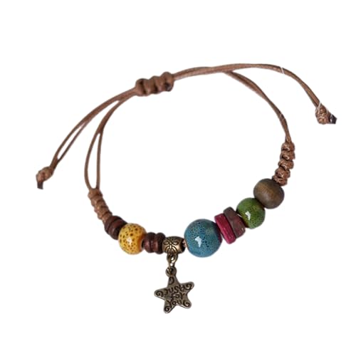 Geavonyg Ethnische Keramik Perlenarmband Handgefertigtes Handgefertigte Handgelenksketten Dekoration Einzigartige Handschnüre Für Männer Und Frauen Partyarmband von Geavonyg