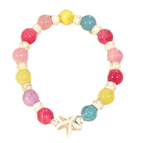 Geavonyg Exquisite Farb Perlen Seestar Star Armbänder Für Frauen Süßer Ästhetischer Charme Mode Schmuck Ozean Star Für Männer von Geavonyg