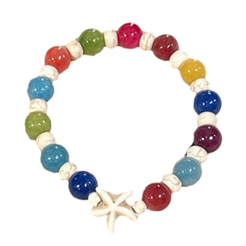Geavonyg Exquisite Farb Perlen Seestar Star Armbänder Für Frauen Süßer Ästhetischer Charme Mode Schmuck Ozean Star Für Männer von Geavonyg