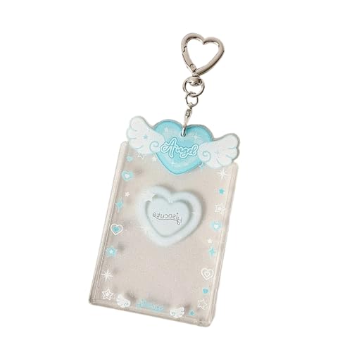 Geavonyg Fotokardhalter Schlüsselbund Mit Glitzern Angel Wing Schöner Schlüsselbund Zubehör Trendy Card Organisatoren Für Kreditkarten Robuste Kartenhülle von Geavonyg
