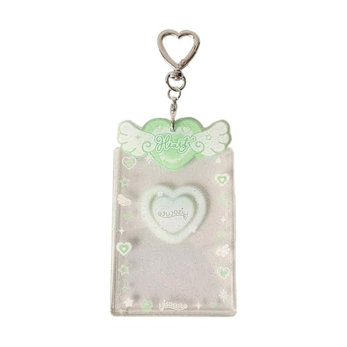 Geavonyg Fotokardhalter Schlüsselbund Mit Glitzern Angel Wing Schöner Schlüsselbund Zubehör Trendy Card Organisatoren Für Kreditkarten Robuste Kartenhülle von Geavonyg