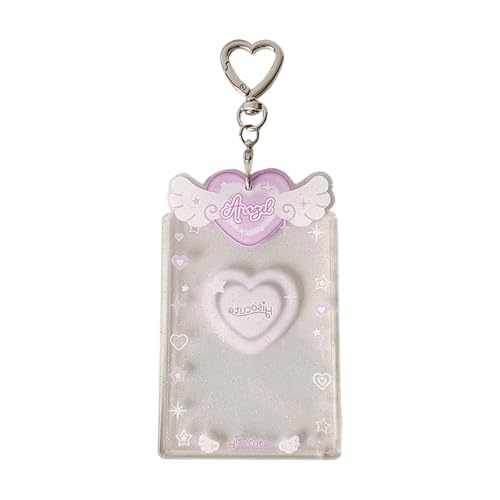 Geavonyg Fotokardhalter Schlüsselbund Mit Glitzern Angel Wing Schöner Schlüsselbund Zubehör Trendy Card Organisatoren Für Kreditkarten Robuste Kartenhülle von Geavonyg