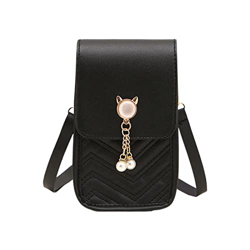 Geavonyg Frauen PU Leder Messenger Bag Mode Schulter Vertikaler Dame Casual Crossbody Handy Vertikaler Crossbody Für Frauen PU Leder Schulter Handy von Geavonyg