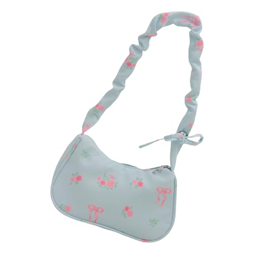 Geavonyg Frauen Tasche Blumenhandtasche Große Kapazität Einkaufen Falten Schulter Mode Achselhöhle Für Alltägliche Kapazitäts Achsel von Geavonyg