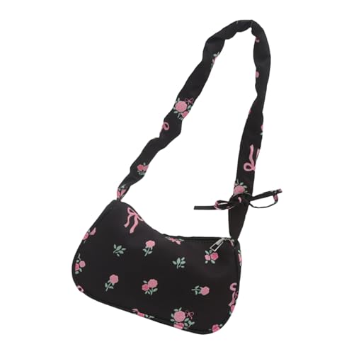 Geavonyg Frauen Tasche Blumenhandtasche Große Kapazität Einkaufen Falten Schulter Mode Achselhöhle Für Alltägliche Kapazitäts Achsel von Geavonyg