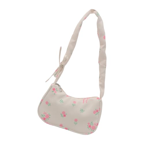 Geavonyg Frauen Tasche Blumenhandtasche Große Kapazität Einkaufen Falten Schulter Mode Achselhöhle Für Alltägliche Kapazitäts Achsel von Geavonyg