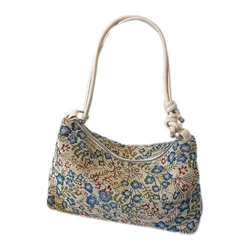 Geavonyg Frauen Tasche Mit Großer Kapazität Crossbody Canvas Schulter Retro Print Achselhöhle Für Alltägliche Frauen Schulter Große Kapazität Achselhöhle Retro Print Crossbody Handtasche von Geavonyg