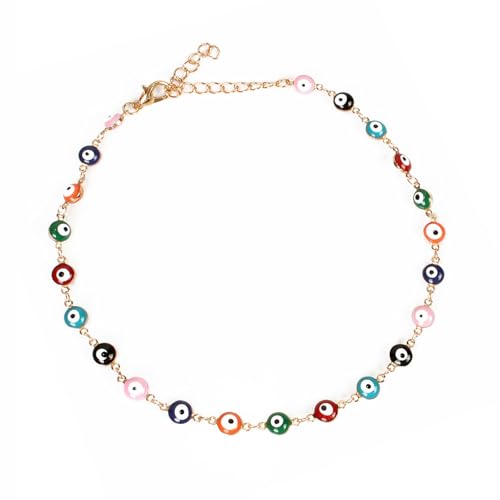 Geavonyg Frauen Verstellbare Dämonen Augen Fußkettchen Charme Luck Kette Legierung Zartes Handwerkskunstfußschmuck Für Tägliche Und Partyfußschmuck von Geavonyg