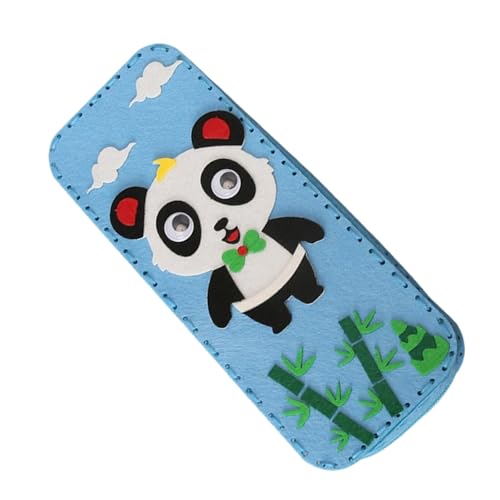 Geavonyg Handgefertigte Bleistiftkoffer Nähkits Stiftspeicher Für Kinder Erstellen Sie Ihr Box Bildungskunstprojekt Cartoon Animal Stift Aufbewahrung Beutel Handgefertigtes Kunsthandwerksspielzeug von Geavonyg