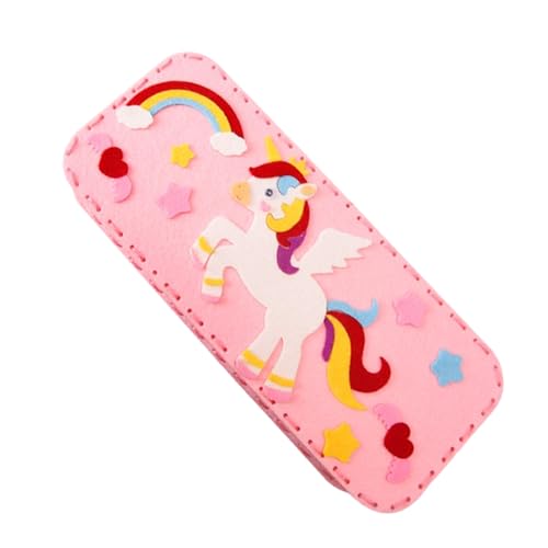 Geavonyg Handgefertigte Bleistiftkoffer Nähkits Stiftspeicher Für Kinder Erstellen Sie Ihr Box Bildungskunstprojekt Cartoon Animal Stift Aufbewahrung Beutel Handgefertigtes Kunsthandwerksspielzeug von Geavonyg